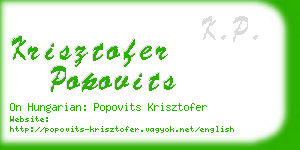 krisztofer popovits business card